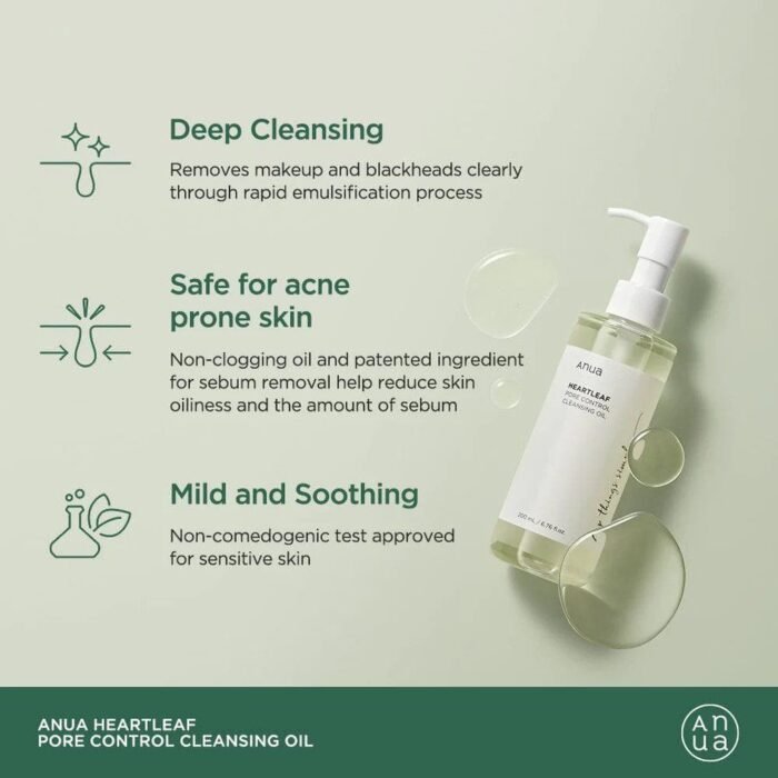 Anua Heartleaf Pore Control Cleansing Oil 200ml - Image 3