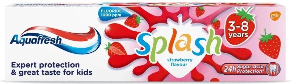 Aquafresh Kids Splash Strawberry 50Ml 3-8 Years