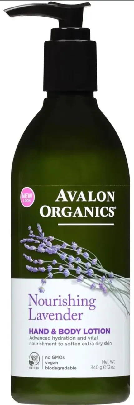 Avalon Organics Hand & Body Lotion, Nourishing Lavender, 12 Oz