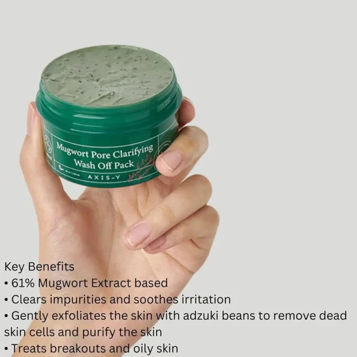 Axis-Y Mugwort Pore Clarifying Wash Off Pack - Image 4