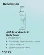 COSRX Refresh AHA BHA Vitamin C Daily Toner(150ml)- 150ml - Image 2