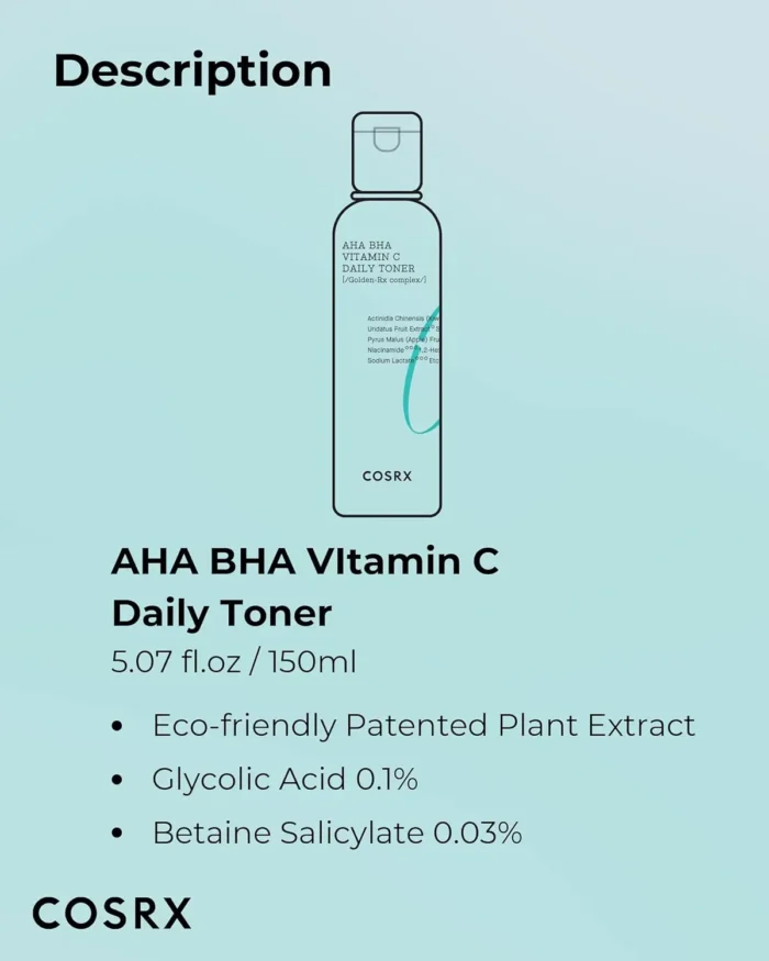 COSRX Refresh AHA BHA Vitamin C Daily Toner(150ml)- 150ml - Image 2