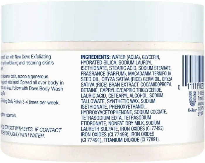 Dove Body Scrub Jar 225Ml Macadamia - Image 3