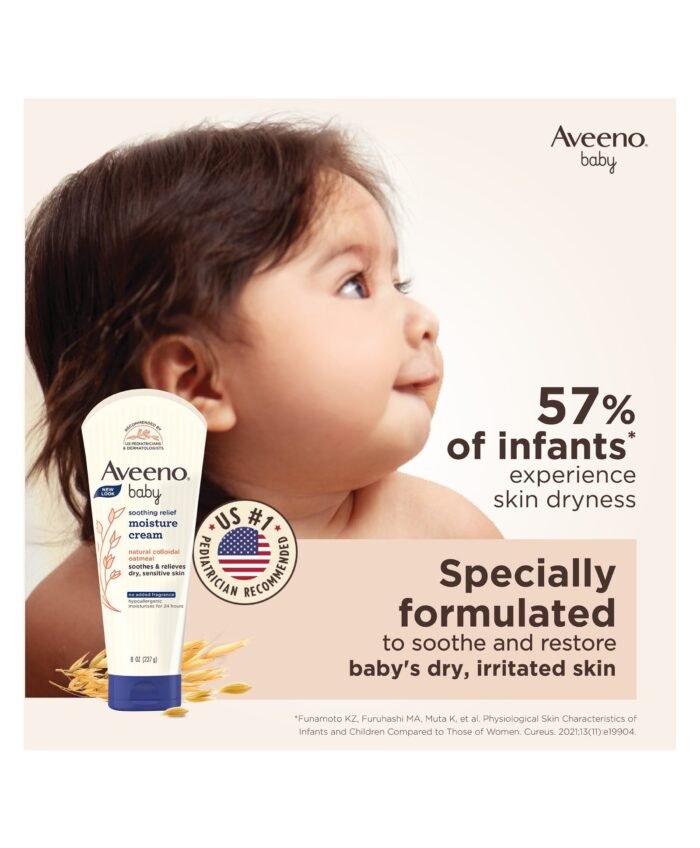 ⁦Aveeno Soothing Relief Moisture Baby Cream 227g⁩ - الصورة ⁦3⁩