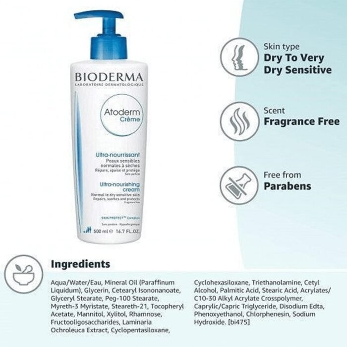 ⁦Bioderma Atoderm Creme Ultra-Nourishing Cream 200 ML⁩ - الصورة ⁦3⁩