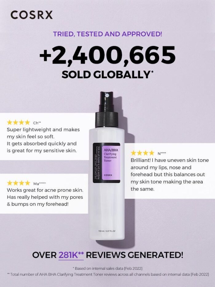 ⁦COSRX AHA/BHA Clarifying Treatment Toner- 150ml⁩ - الصورة ⁦11⁩