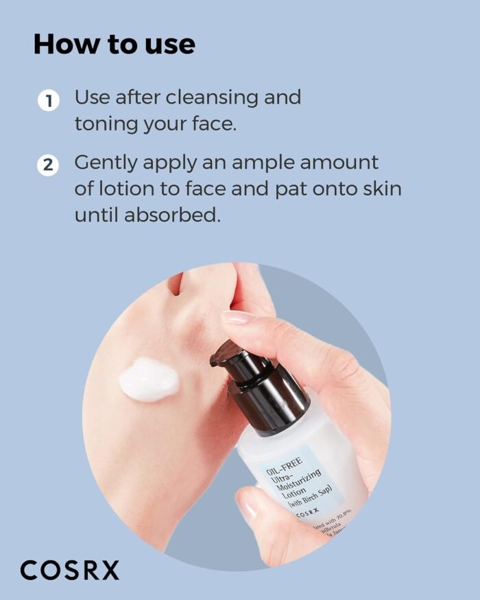 ⁦COSRX Oil Free Ultra Moisturizing Lotion - 100ml⁩ - الصورة ⁦8⁩