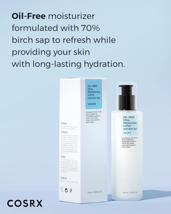 ⁦COSRX Oil Free Ultra Moisturizing Lotion - 100ml⁩ - الصورة ⁦4⁩