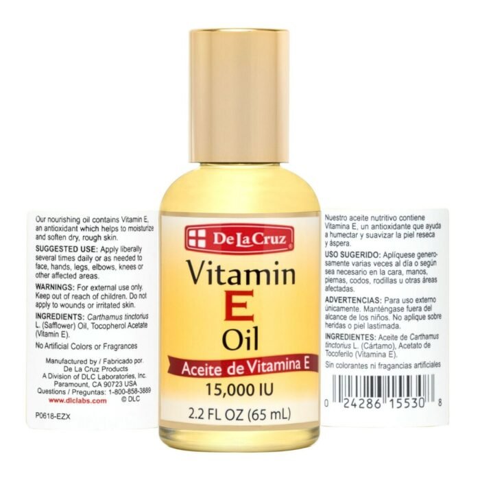 ⁦De La Cruz Vitamin E Oil 15,000 IU 2.2oz⁩ - الصورة ⁦2⁩