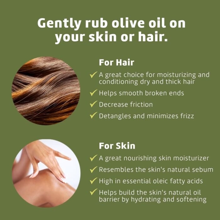 ⁦De La Cruz Olive Oil Skin & Hair Moisturizer 8 Oz⁩ - الصورة ⁦5⁩