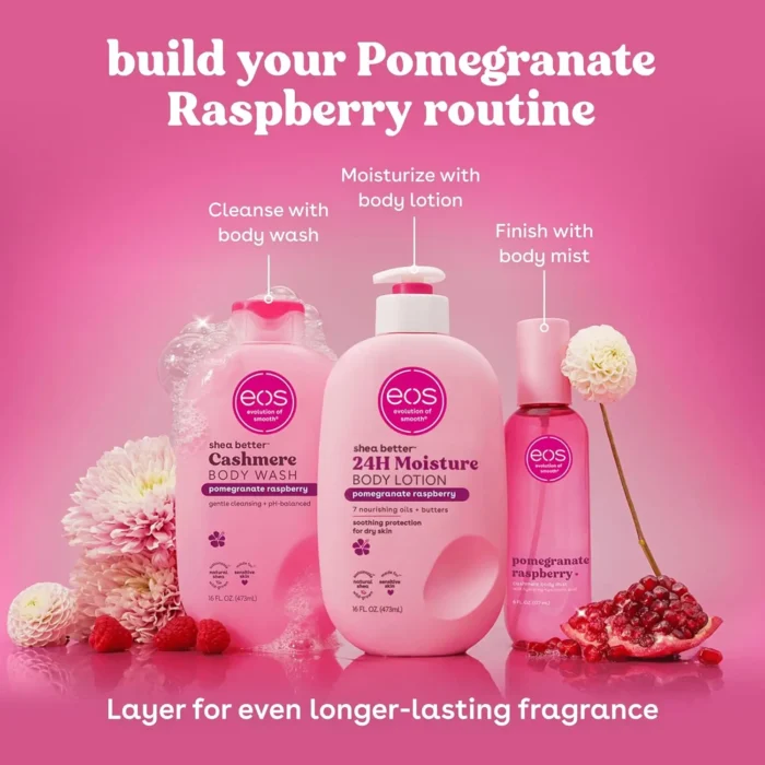 EOS Shea Better Body Lotion 16oz Pomegranate Raspberry - Image 9