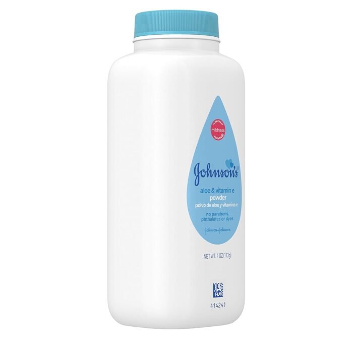 ⁦Johnson- Aloe & Vitamin E with natural cornstarch (113g) 4 oz⁩ - الصورة ⁦4⁩