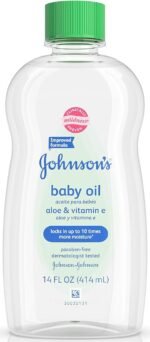 Johnson's Baby Oil, Aloe Vera and Vitamin E, 14 Fl Oz