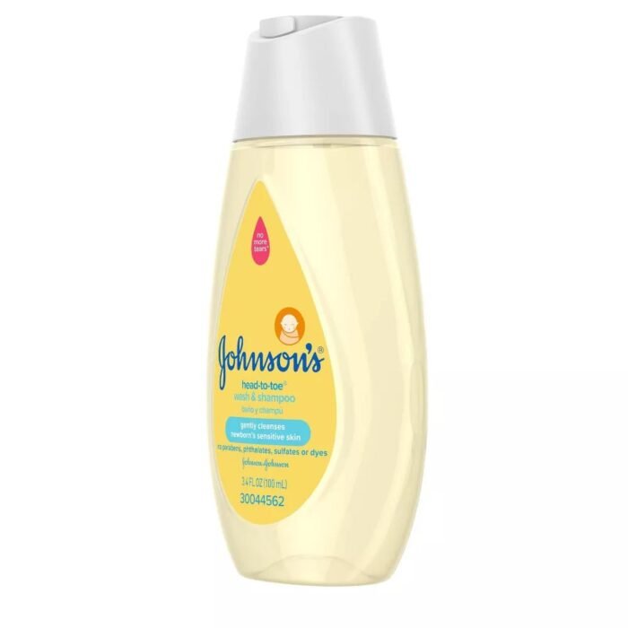 ⁦Johnson's Head-To-Toe Gentle Baby Body Wash & Shampoo, Travel Size - 3.4 fl oz⁩ - الصورة ⁦3⁩