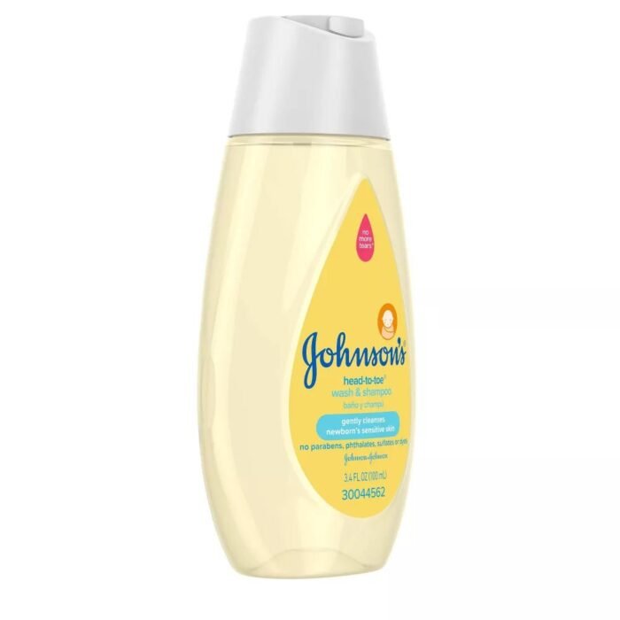 ⁦Johnson's Head-To-Toe Gentle Baby Body Wash & Shampoo, Travel Size - 3.4 fl oz⁩ - الصورة ⁦2⁩