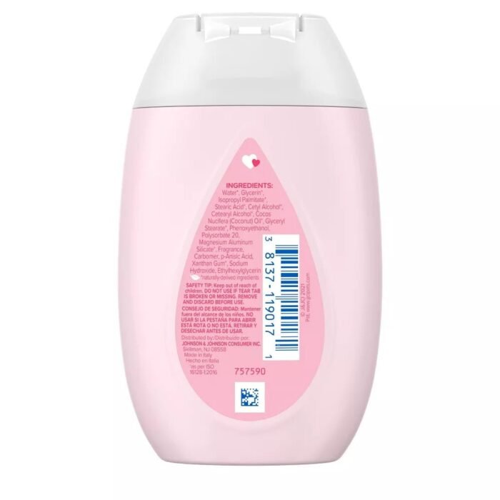Johnson's Moisturizing Mild Pink Baby Body Lotion, Coconut Oil for Delicate Skin, Hypoallergenic - 3.4 fl oz - Image 2