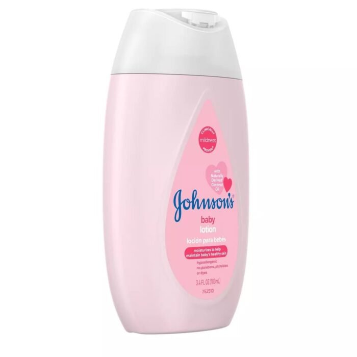 Johnson's Moisturizing Mild Pink Baby Body Lotion, Coconut Oil for Delicate Skin, Hypoallergenic - 3.4 fl oz - Image 3