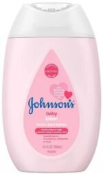 Johnson's Moisturizing Mild Pink Baby Body Lotion, Coconut Oil for Delicate Skin, Hypoallergenic - 3.4 fl oz
