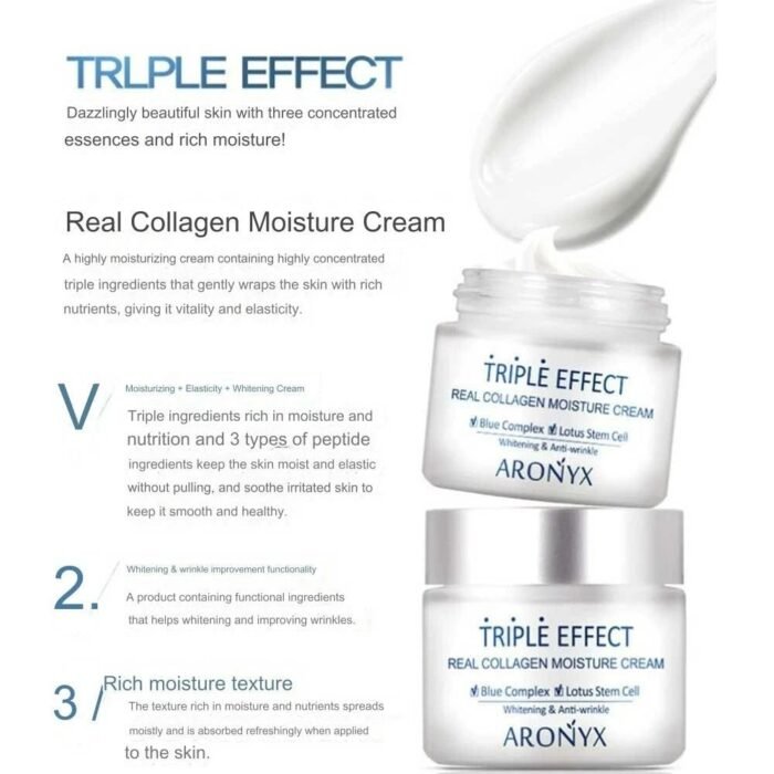 Medi Flower ARONYX Triple Effect Real Collagen Moisture Cream - Image 2