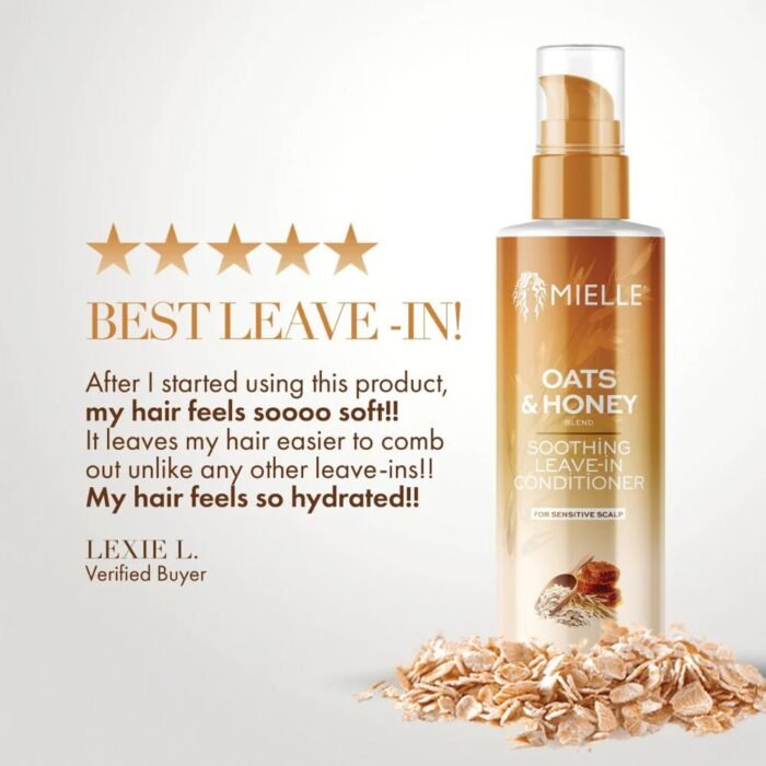 ⁦MIELLE ORGANICS - OATS & HONEY LEAVE-IN-CONDITIONER-6 OZ⁩ - الصورة ⁦6⁩