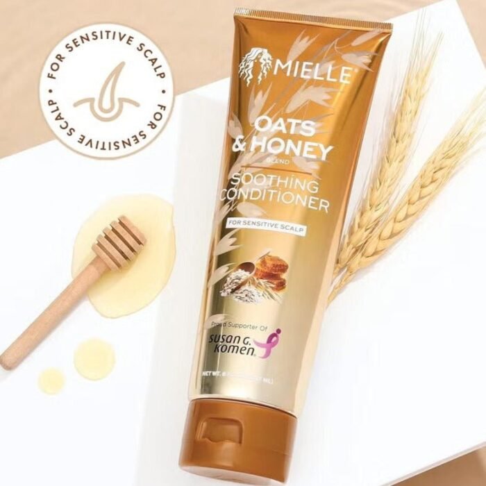 ⁦MIELLE ORGANICS - OATS & HONEY SOOTHING CONDITIONER-8 OZ⁩ - الصورة ⁦3⁩