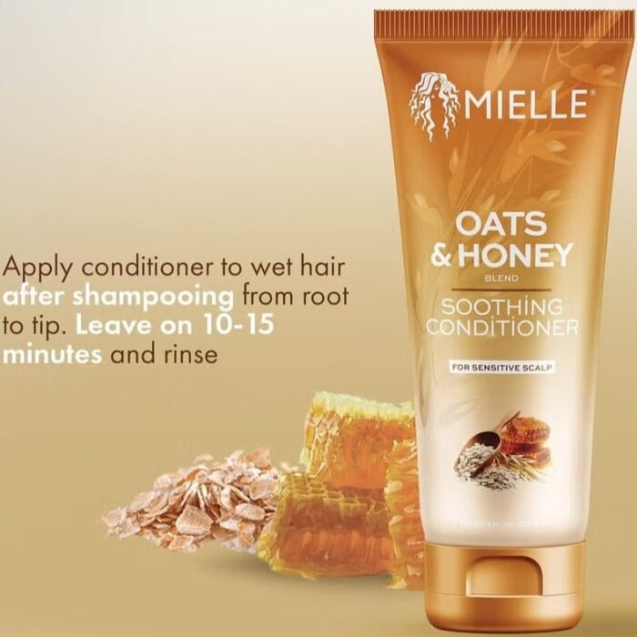 ⁦MIELLE ORGANICS - OATS & HONEY SOOTHING CONDITIONER-8 OZ⁩ - الصورة ⁦5⁩