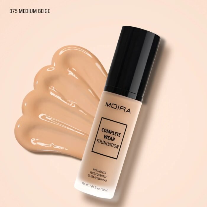 Moira Complete Wear Foundation (375, Medium Beige) - Image 2
