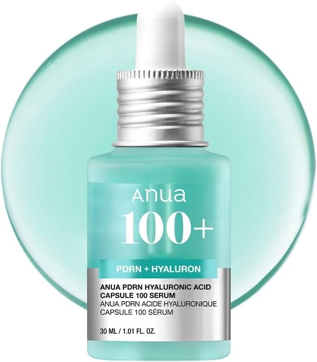 51PTwuJN49L._AC_SL1000_ Anua PDRN Hyaluronic Acid Capsule 100 Serum, Radiant Face Serum, Hyaluronic Acid, Hydration, Moisture Plumping effect, Natural color, Fragrance free, Korean Skincare, 30ml / 1.01 fl. oz - Image 1