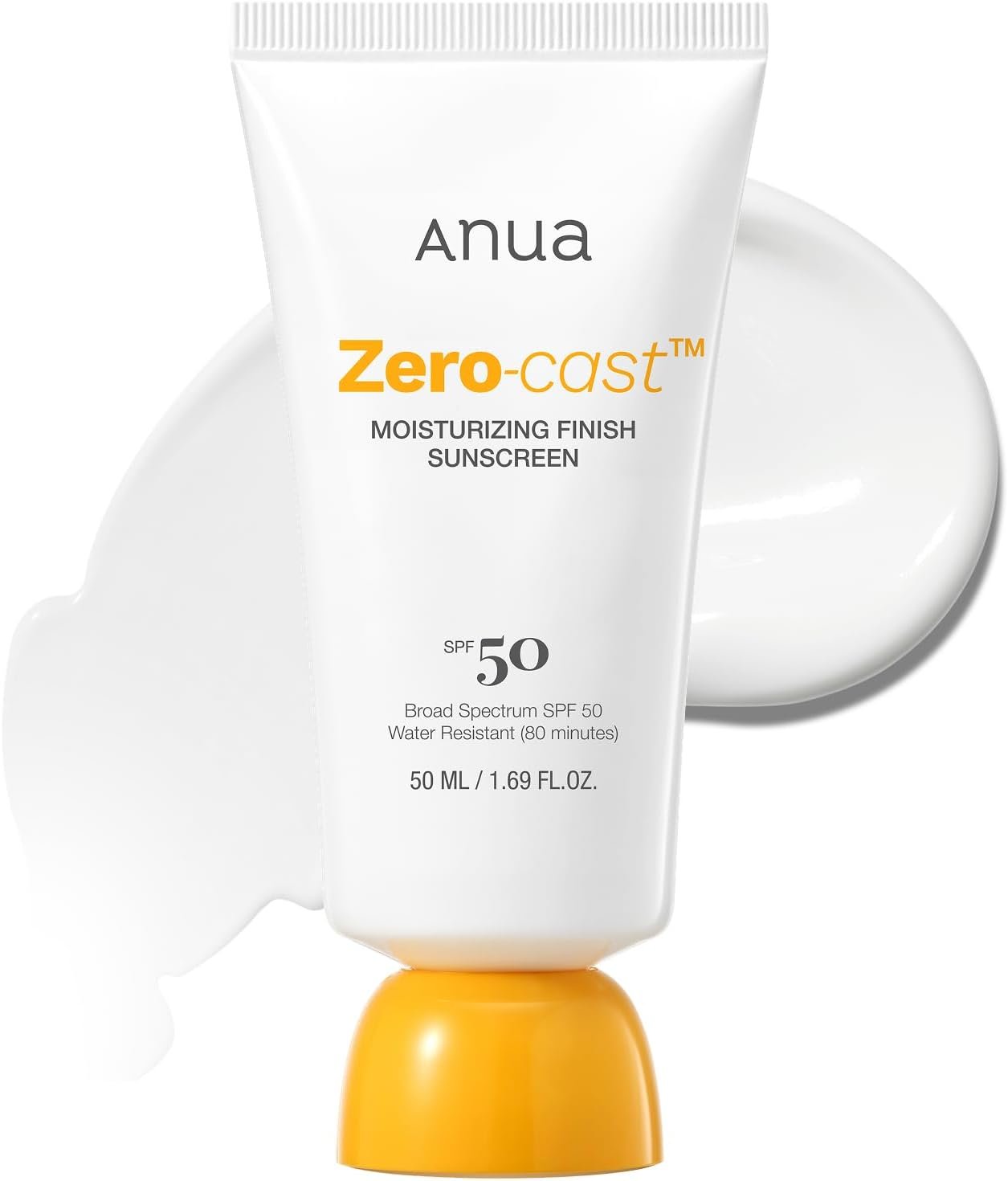 51fDiFJRw-L._AC_SL1500_ Anua Zero-Cast Moisturizing Finish Sunscreen,SPF 50, Glow Natural Sunscreen,No White cast, Hyaluronic Acid, Niacinamide sun block for face,Oil-Free, Oxybenzone free, Travel Essential (50ml/1.69fl.oz) - Image 1