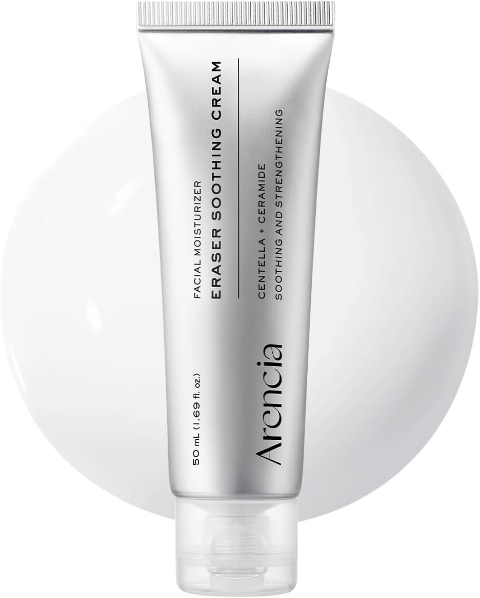 51qGemKfIzL._AC_SL1200_ Arencia Eraser Soothing Cream, Facial Moisturizer with Centella & Ceramide, Hydrating Face Cream for Sensitive Skin, Lightweight Barrier Support, 50ml / 1.69 fl oz - Image 1