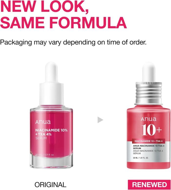 ⁦ANUA 10% Niacinamide+ 4% TXA Serum, Ceramide, Hyaluronic Acid, Tranexamic Acid, Vitamin B12 Natural color, Korean Glass Skin, Fragrance-Free, Dark Spot Serum, Korean Skincare, 30ml /1.01 fl.oz.⁩ - الصورة ⁦2⁩