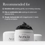 ⁦Arencia Black Tea Rice Mochi Face Cleanser, Deep-Cleansing, Pore Care, Sebum Control, Oily Skin 120g (4.23 oz)⁩ - الصورة ⁦6⁩