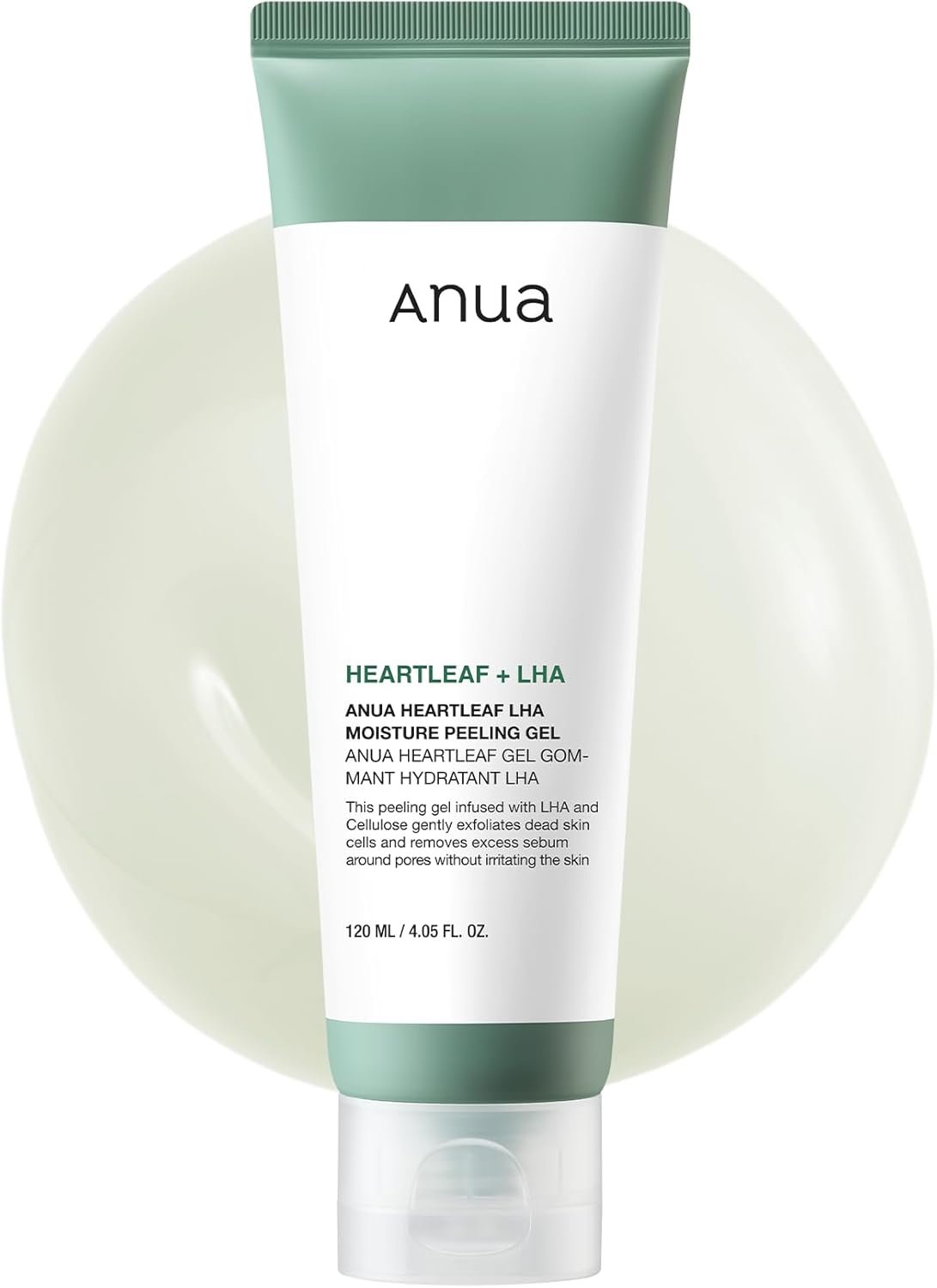 61uBhXVy6PL._AC_SL1500_ ANUA Heartleaf LHA Moisture Peeling Gel, Gentle Exfoliation, Hydrating Facial Peel, Pore Care, Dead Skin Removal, Natural Cellulose for Soothing, Vegan, Korean Skin Care (120ml/4.05 fl.oz.) - الصورة 1