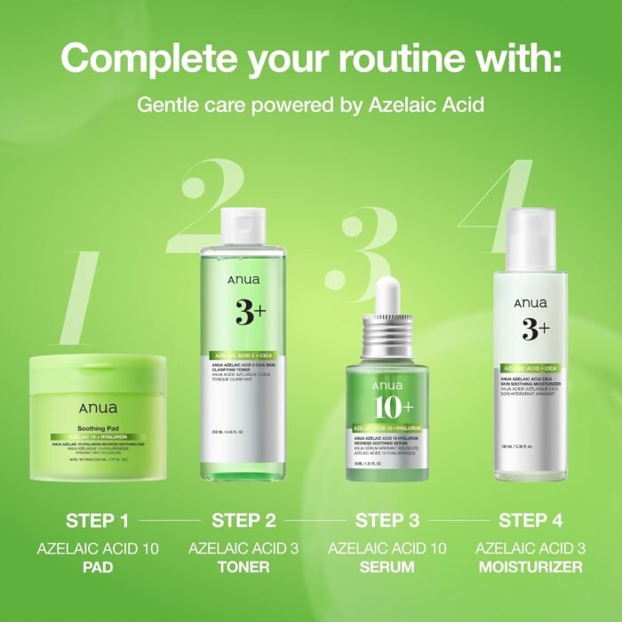 ⁦Anua Azelaic Acid 10 Hyaluron Redness Soothing Serum, Facial Serum for Sensitive skin, Hyaluronic Acid, Niacinamide, Spot Care, Natural Color, Vegan, Korean Skincare (30ml/ 1.01 fl oz.)⁩ - الصورة ⁦10⁩