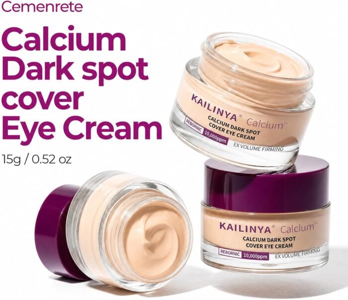 ⁦Calcium Dark Spot Eye Cream for Dark Circles and Puffiness, Niacinamide & Hydrolyzed Elastin Under Eye Cream, Firming Care for Tired Sagging Skin, Unscented, 15g⁩ - الصورة ⁦2⁩