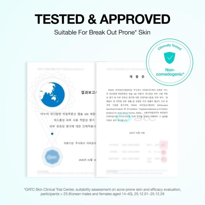 Anua PDRN Hyaluronic Acid Capsule 100 Serum, Radiant Face Serum, Hyaluronic Acid, Hydration, Moisture Plumping effect, Natural color, Fragrance free, Korean Skincare, 30ml / 1.01 fl. oz - Image 7