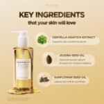 ⁦SKIN1004 Madagascar Centella Light Cleansing Oil, 200ml | Deep Cleansing | Gentle and Non-Irritating Formula | Removes Makeup and Impurities | Moisturizes Skin | Gentle Oil Cleanser for Deep Cleansing, Daily Makeup Remover, Facial Cleanser with Madagascar Centella, Korean Skin Care⁩ - الصورة ⁦6⁩