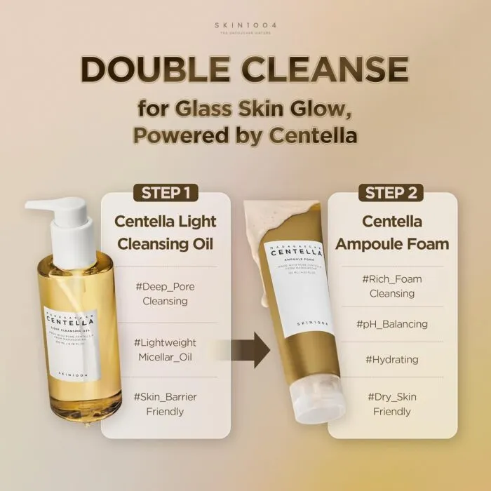 SKIN1004 Madagascar Centella Light Cleansing Oil, 200ml | Deep Cleansing | Gentle and Non-Irritating Formula | Removes Makeup and Impurities | Moisturizes Skin | Gentle Oil Cleanser for Deep Cleansing, Daily Makeup Remover, Facial Cleanser with Madagascar Centella, Korean Skin Care - Image 8