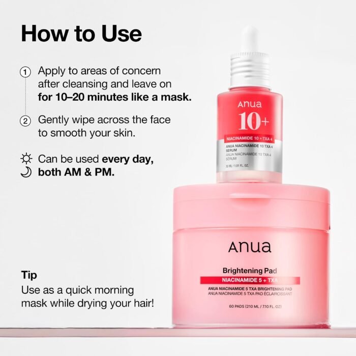 Anua Niacinamide 5 TXA Toner Pads - Hydrating Facial Care for Evening Skin Tone & Daily Radiance Care (210 ml, 60 Pads) - Image 7