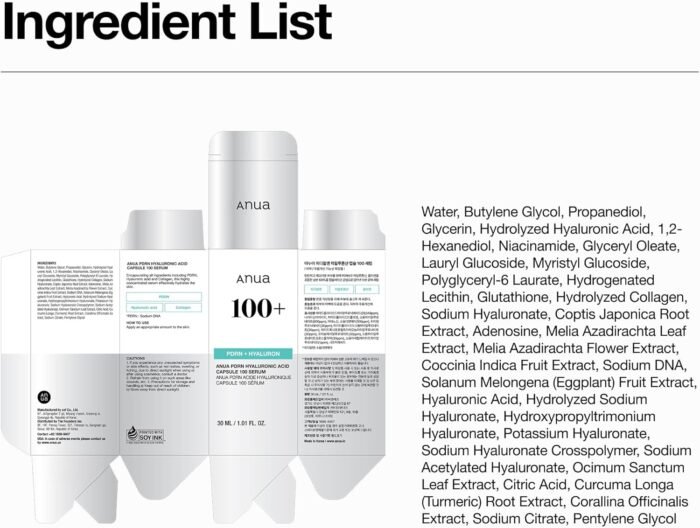 Anua PDRN Hyaluronic Acid Capsule 100 Serum, Radiant Face Serum, Hyaluronic Acid, Hydration, Moisture Plumping effect, Natural color, Fragrance free, Korean Skincare, 30ml / 1.01 fl. oz - Image 8