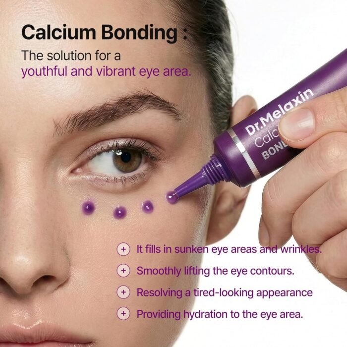 ⁦Dr.Melaxin Calcium Bonding Eye Cream with Peptides and Hyaluronic Acid Against Wrinkles, Dark Circles and Puffy Eyes, 0.51 fl oz (Pack of 1)⁩ - الصورة ⁦3⁩