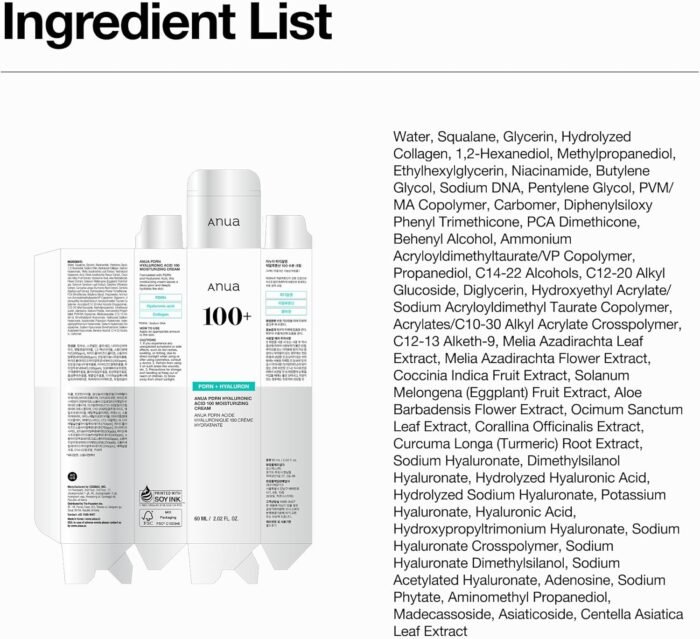 ANUA PDRN Hyaluronic Acid 100 Moisturising Cream Lightweight Moisturising Moisturising Cream with Salmon PDRN, Hyaluronic Acid, Collagen for Glass Skin, Korean Skin Care (60 ml) - Image 11