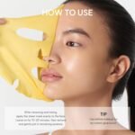 ⁦Arencia Vitamin C Booster Sheet Mask, Hydrating Face Mask with Glutathione & Niacinamide, Supports Even-Looking Skin Tone & Smooth Texture, 5 Sheets⁩ - الصورة ⁦7⁩